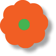 orange green flower