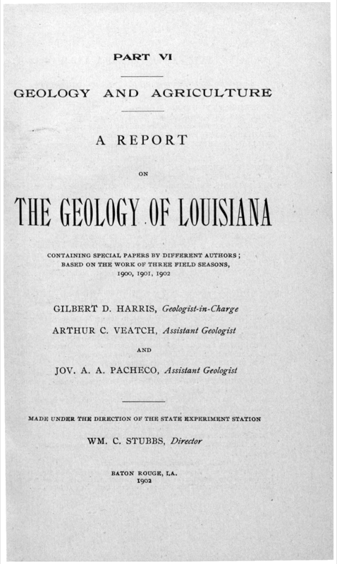 Report on the Geology of Louisiana, Containing Special Papers by Different Authors Report on the Geology of Louisiana, Containing Special Papers by Different Authors