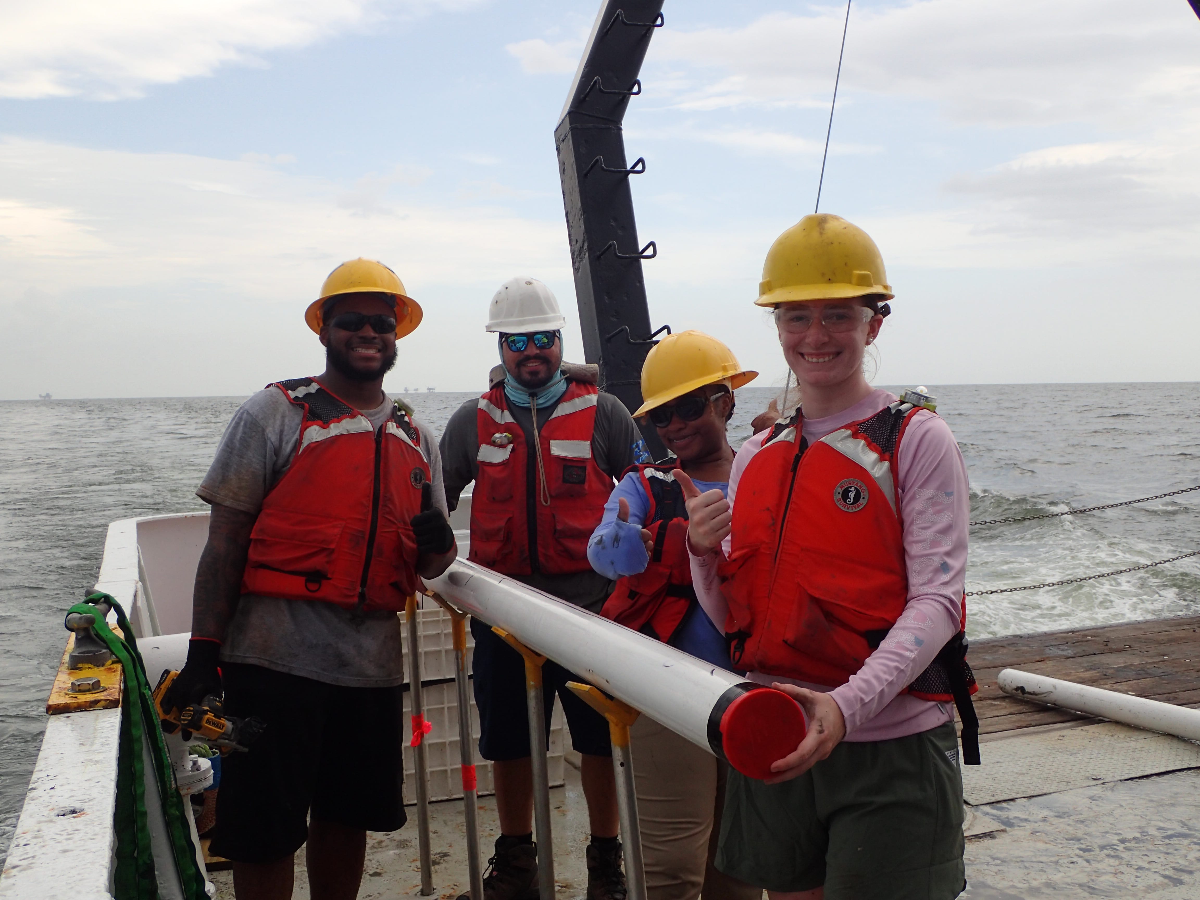 students on a boat